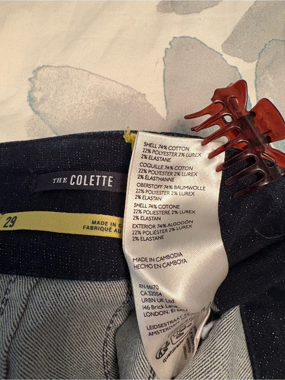 Maeve Colette High-Waist Wide Leg Women Jeans in Dark Navy with Sparkles. - Picture 7 of 9